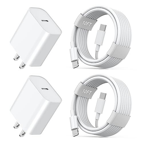 20W USB-C to Lightning Charger and 10-Foot Cable 2-Pack: $9.24 20W USB-C to Lightning Charger and 10-Foot Cable 2-Pack: $9.24