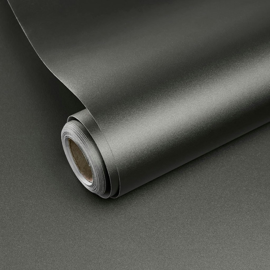 Metallic Dark Gray Peel & Stick Contact Paper Roll: $4.49
