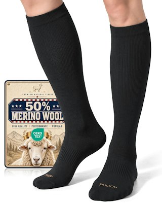 Merino Wool Compression Socks for $20 + free shipping w/ Prime