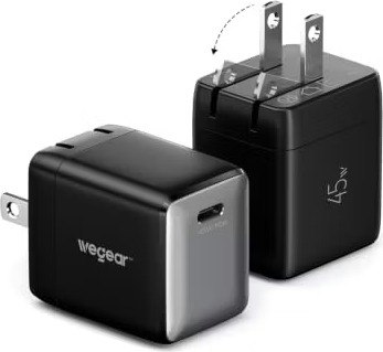 Wegear 45W GaN USB C Wall Charger 2-Pack: $19