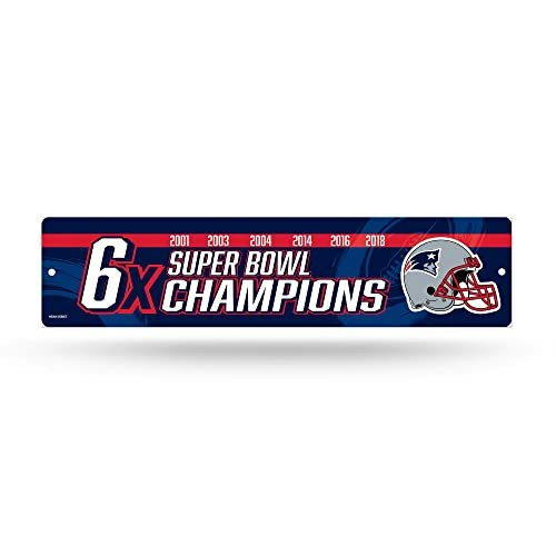 New England Patriots 6-Time Champion Plastic Street Sign: $7.76