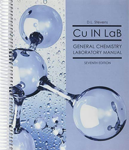 Cu In LaB General Chemistry Laboratory Manual: $48.86 Cu In LaB General Chemistry Laboratory Manual: $48.86