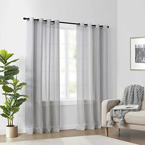 CurtainFresh Odor Neutralizing 59" x 95" Sheer Voile Grommet Window Curtain: $8.80