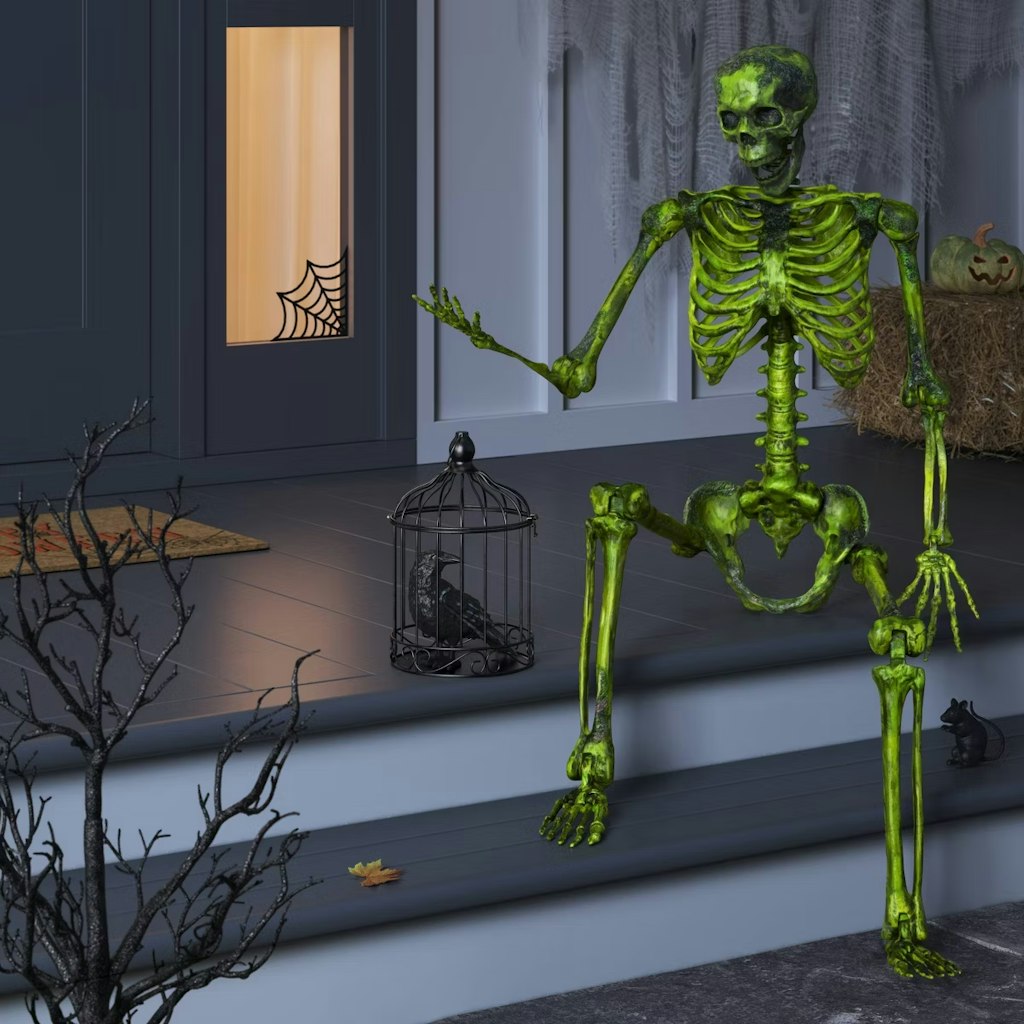 60" Large Skeleton Halloween Decorative Prop: $18 60" Large Skeleton Halloween Decorative Prop: $18