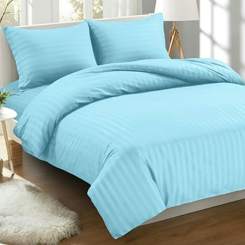 Elegant Comfort 3-Piece Damask Stripe Duvet Cover Set: $15.99