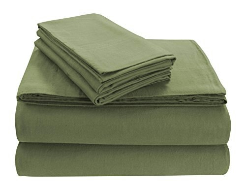 Tribeca Living King 170 GSM Cotton Flannel 4-Piece Sheet Set: $69.99