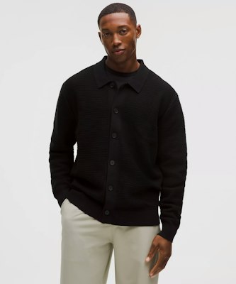 lululemon Men's Cotton-Blend Knit Collared Cardigan for $59 + free shipping