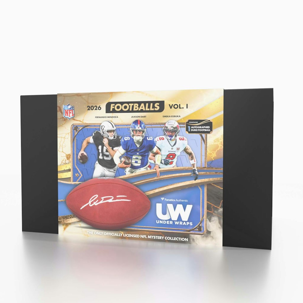 Fanatics Under Wraps 2026 Autographed NFL Footballs Single Mystery Box: $500 App-Only