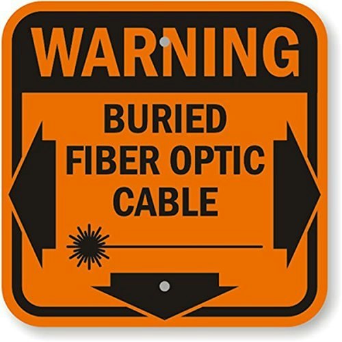 SmartSign 12" x 12" Buried Fiber Optic Cable Reflective Sign: $14.78