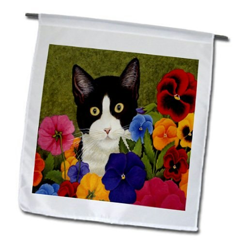 3dRose Tuxedo Cat Garden Flag: $6.24