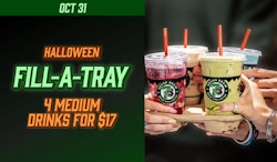 Upcoming: 7 Brew Halloween Fill-A-Tray Deal for 4 Medium Drinks for $17 + in-store only