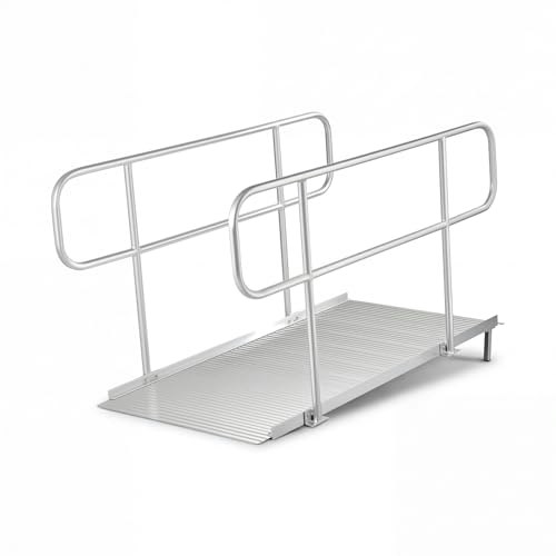 Vevor 71.1\" x 32.7\" Aluminum Wheelchair Ramp with Handrails: $317.04 Vevor 71.1\" x 32.7\" Aluminum Wheelchair Ramp with Handrails: $317.04