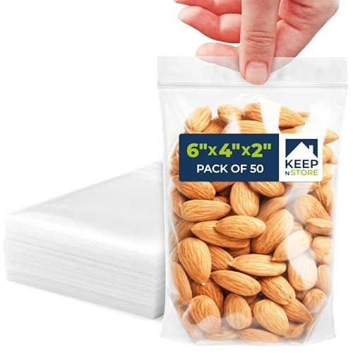 Gusseted Reclosable Zip Top Poly Bags 50-Pack: $22.02 Gusseted Reclosable Zip Top Poly Bags 50-Pack: $22.02