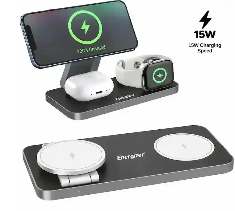 Energizer 3-in-1 15W MagSafe/Qi2 Charging Station: $20
