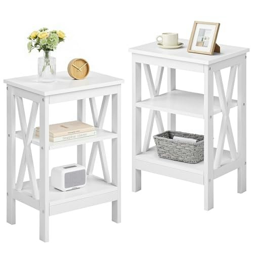 Vecelo 24-Inch 3-Tier End Table 2-Pack: $56.34 Vecelo 24-Inch 3-Tier End Table 2-Pack: $56.34