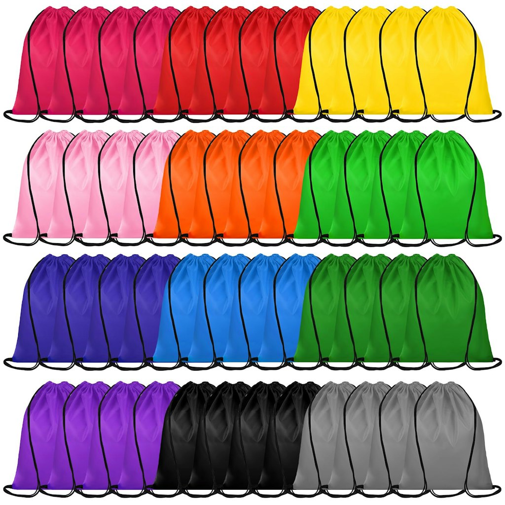 Drawstring Backpacks 48-Pack: $28