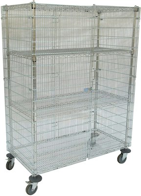Commercial Wire Security Cart w/ Adjustable Shelves for $779 + free shipping