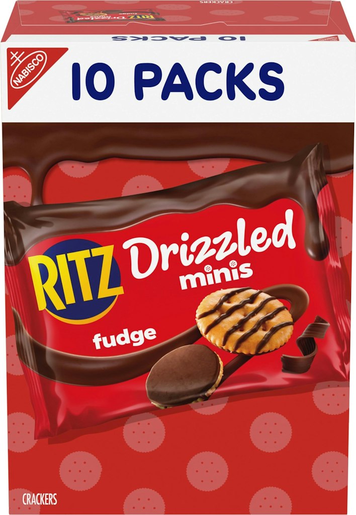 Ritz Drizzled Minis Fudge Crackers Snack Pack 10-Pack: $4.48