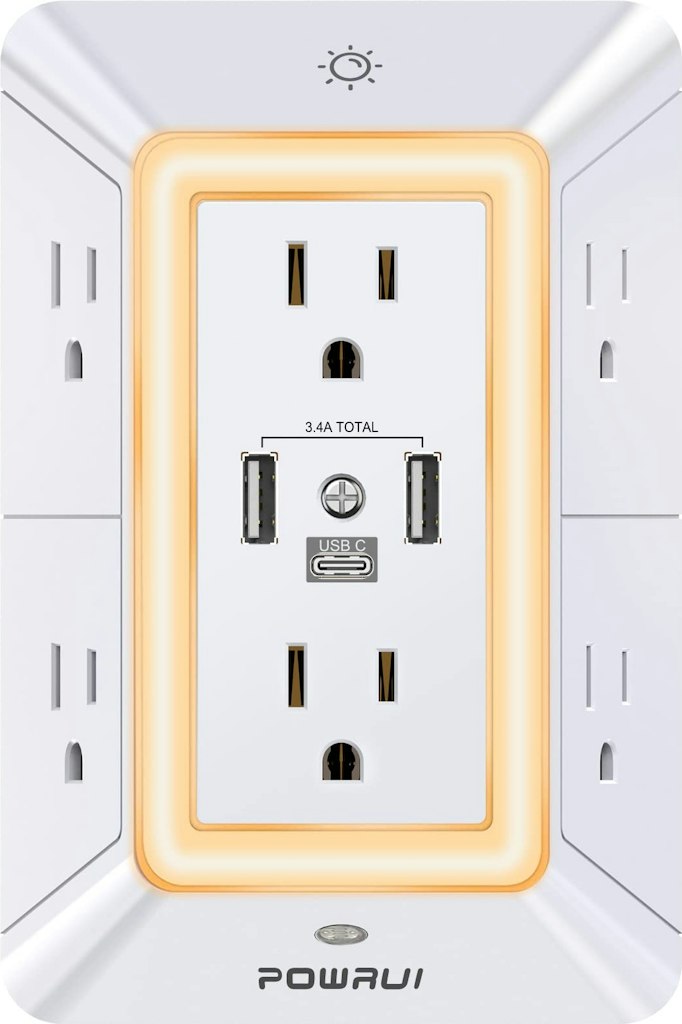 6-Outlet Wall Outlet Extender: $9.97