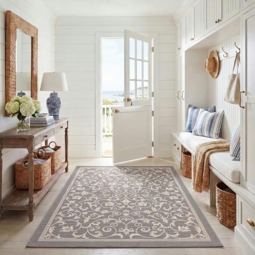 Safavieh Courtyard Collection 5'3" x 7'7" Washable Outdoor Rug: $80.01