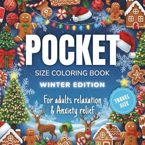 Pocket Size Christmas Coloring Book for Adults: $7.16 Pocket Size Christmas Coloring Book for Adults: $7.16