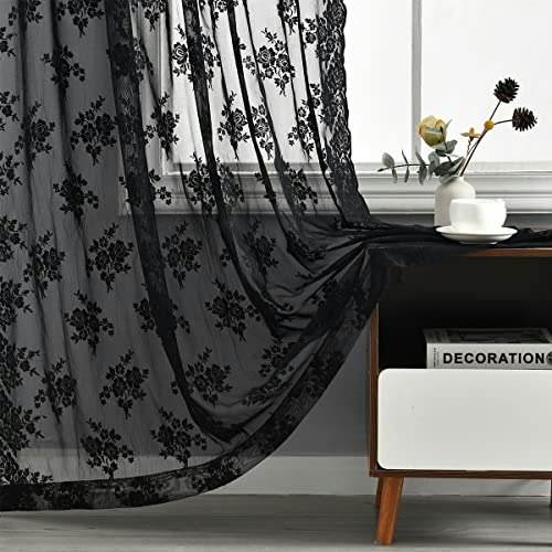 Kotile 52x84-Inch Floral Lace Curtains 2-Pack: $27.99 Kotile 52x84-Inch Floral Lace Curtains 2-Pack: $27.99