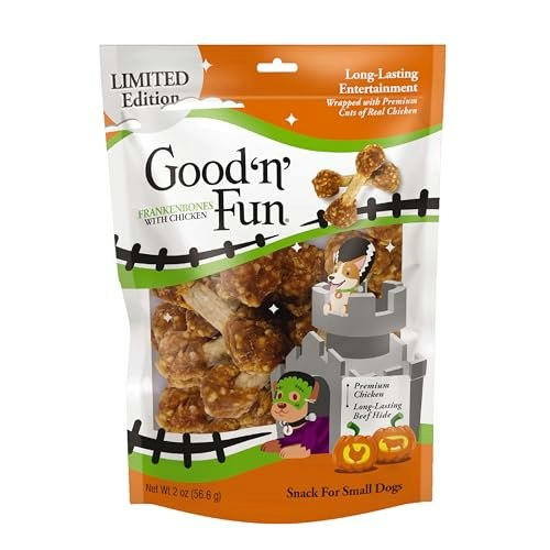 Good 'n' Fun Chicken FrankenBones 2-oz. Dog Chews: $2.99 Good 'n' Fun Chicken FrankenBones 2-oz. Dog Chews: $2.99