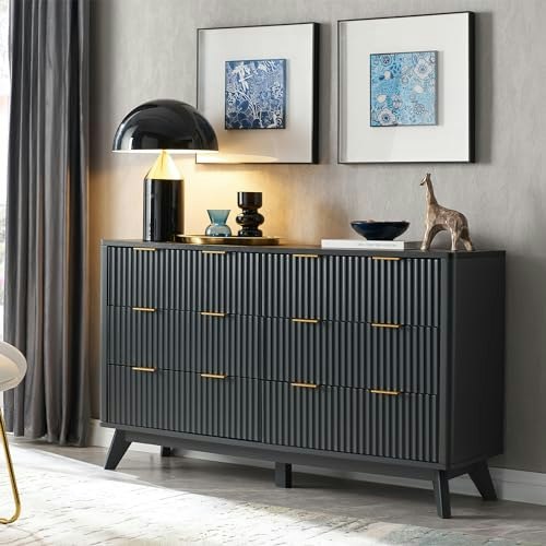 T4tream 54-Inch Fluted 6-Drawer Dresser: $249.98 T4tream 54-Inch Fluted 6-Drawer Dresser: $249.98