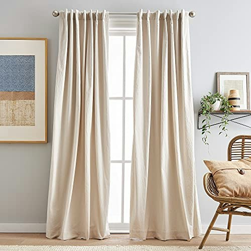Peri Home Sanctuary Linen Back Tab Room Darkening Curtain Panel 2-Pack: $0