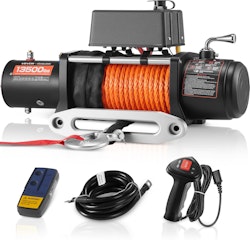 Vevor 13,500-lb. 12V Electric Winch w/ 80-Foot Synthetic Rope & Wireless Remote for $270 + free shipping