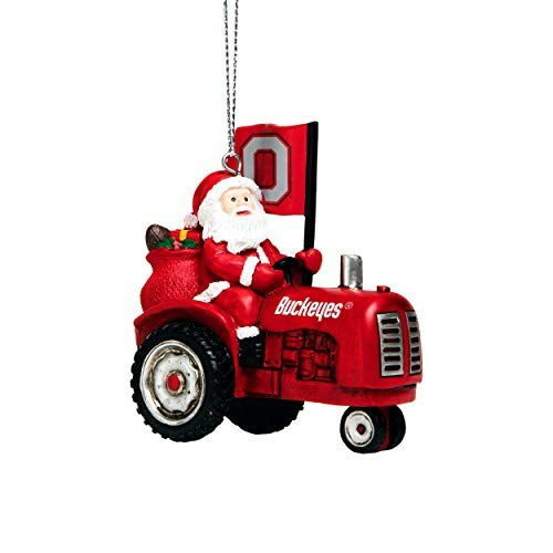 FOCO Ohio State Buckeyes Santa Riding Tractor Ornament: $14 FOCO Ohio State Buckeyes Santa Riding Tractor Ornament: $14