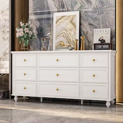 Kingdely 63" Wooden 9-Drawer Dresser for $225 + free delivery