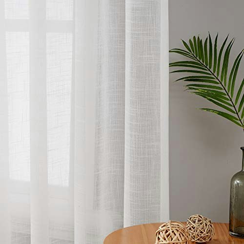 Melodieux Sheer White Curtains 2-Pack: $9.65 Melodieux Sheer White Curtains 2-Pack: $9.65