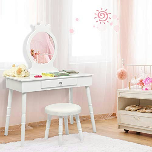 Costzon Kids Vanity and Stool Set: $89.99 Costzon Kids Vanity and Stool Set: $89.99