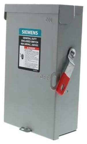 Siemens 60A 240V 3-Pole Indoor Fusible Safety Switch: $115.54