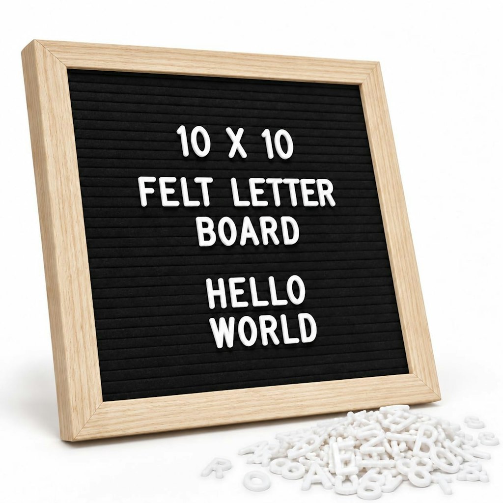 C Crystal Lemon 10" x 10" Black Felt Letter Board w/ 336 Characters: $9