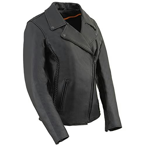 Milwaukee Leather Women's Braided Leather Motorcycle Jacket: $142