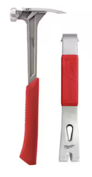 Milwaukee 17-oz. Smooth Face Framing Hammer w/ 12" Pry Bar for $30 + free shipping
