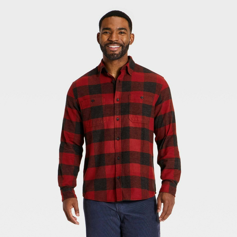 Goodfellow & Co Men's Vintage Mid-Weight Long Sleeve Flannel Shirt: $25 Goodfellow & Co Men's Vintage Mid-Weight Long Sleeve Flannel Shirt: $25