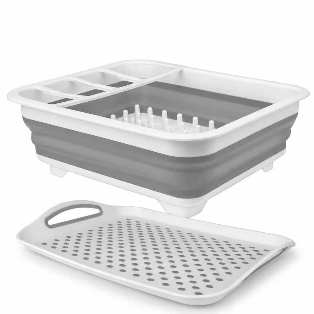 Collapsible Dish Drying Rack with Drainboard: $73.94 Collapsible Dish Drying Rack with Drainboard: $73.94