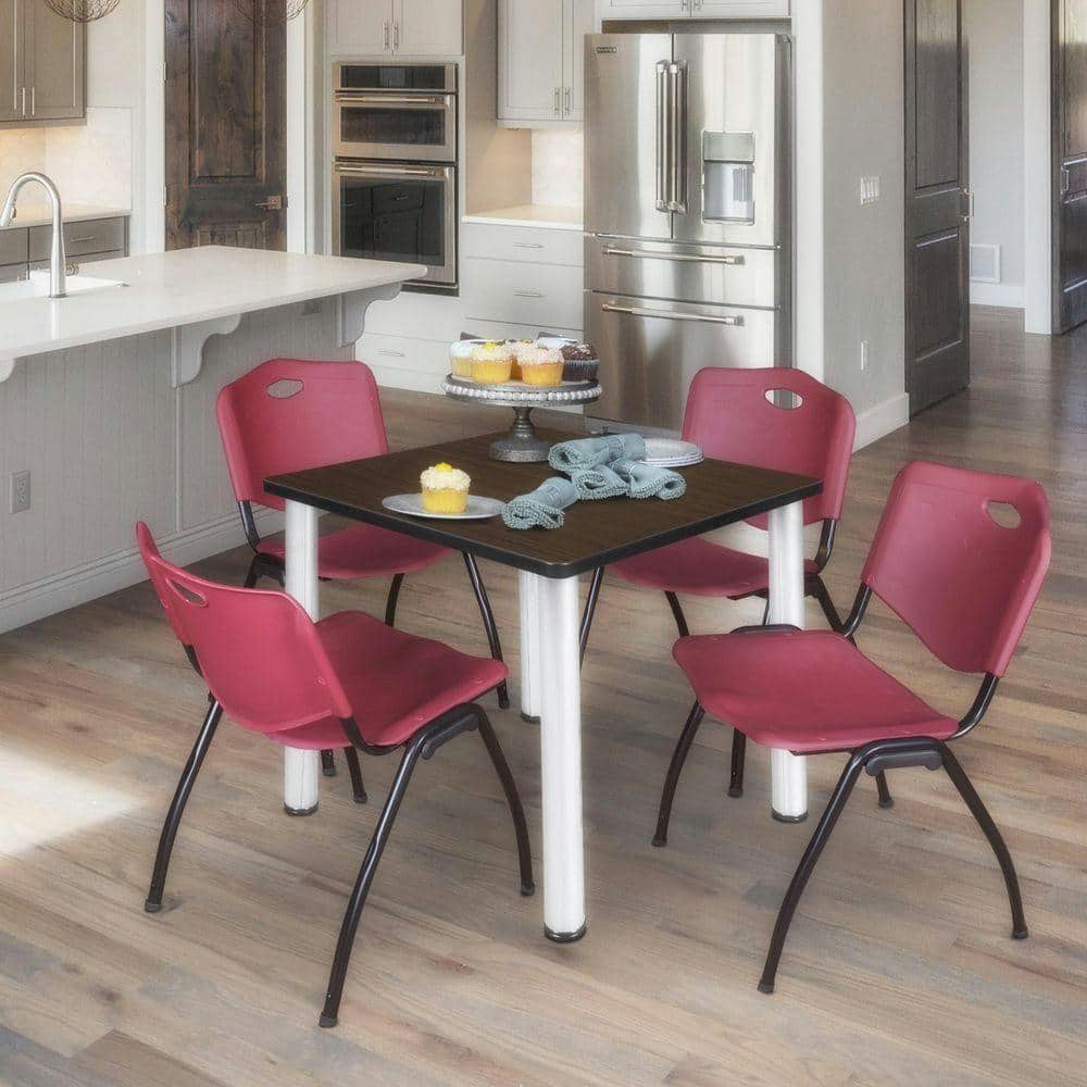 Kee 36-inch Square Breakroom Table and 4 M-Style Stack Chairs: $597.99 Kee 36-inch Square Breakroom Table and 4 M-Style Stack Chairs: $597.99