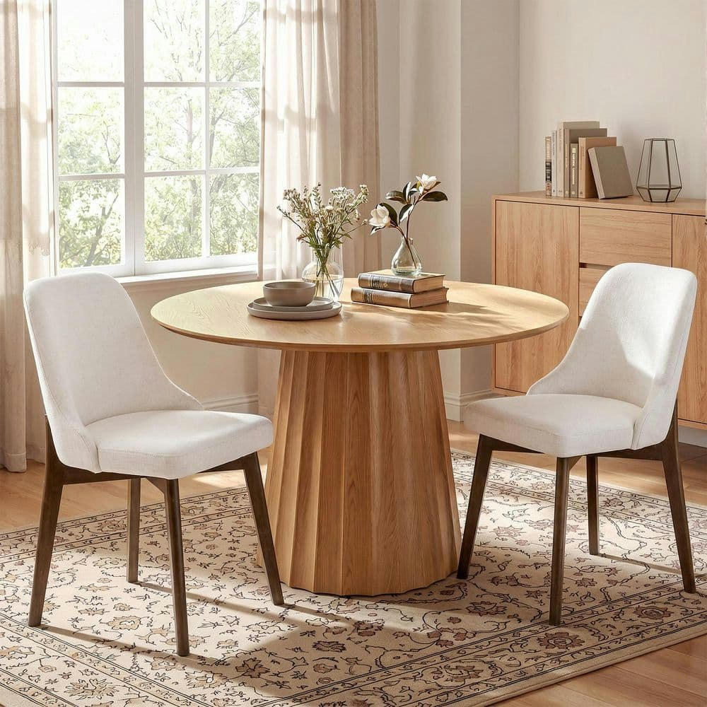 Modern White Upholstered Dining Chairs 2-Pack: $365.99