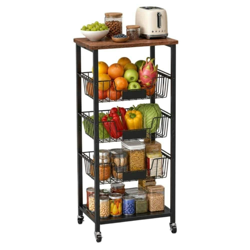 5-Tier Kitchen Rolling Storage Cart: $112.85 5-Tier Kitchen Rolling Storage Cart: $112.85