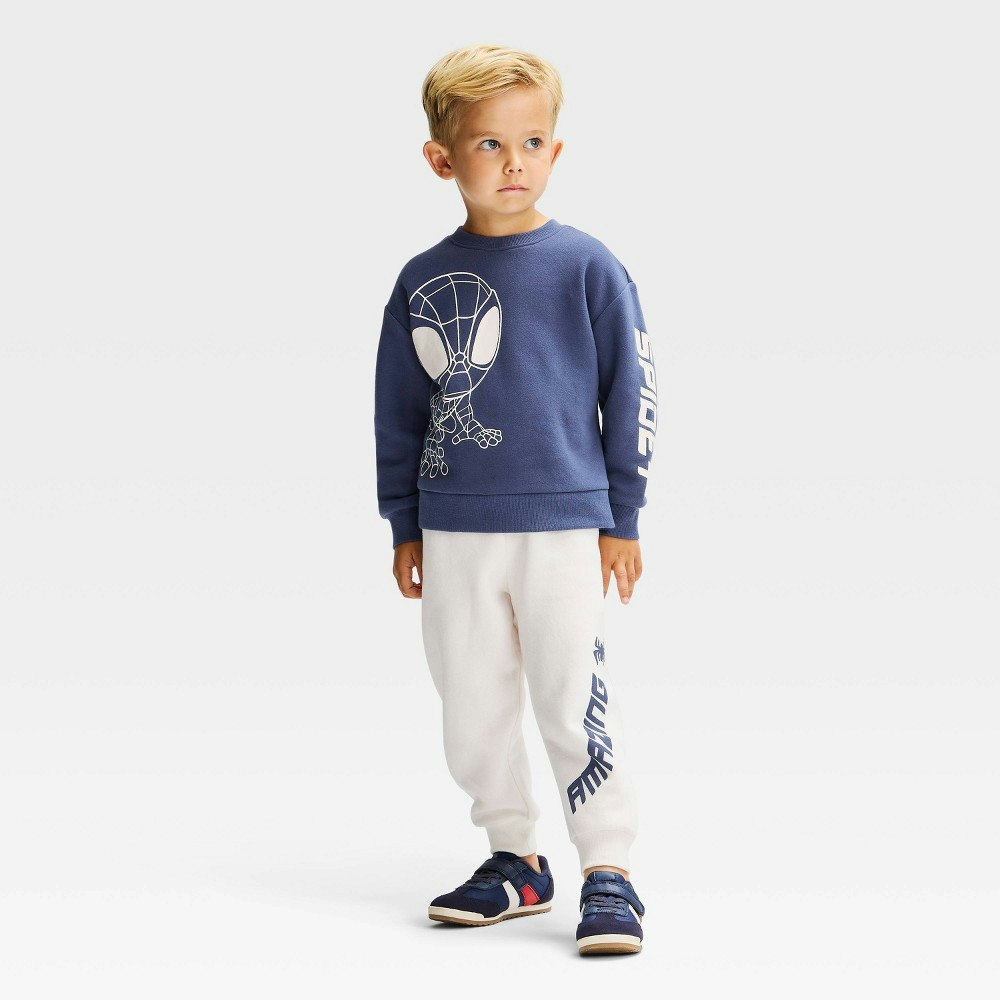 Toddler Boys' Spidey Fleece Sweatshirt and Pants 2-Piece Set: $16