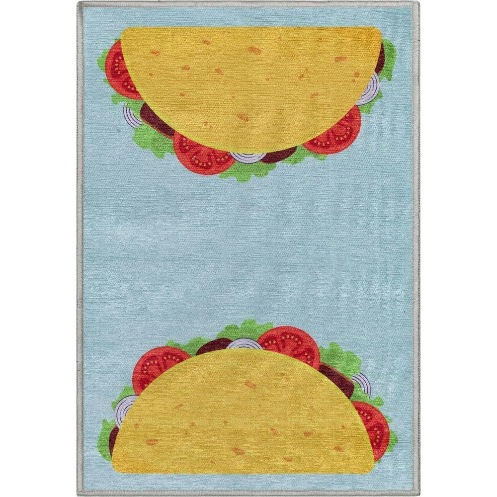 Apollo Taco 2' x 3' Modern Printed Area Rug: $25.98