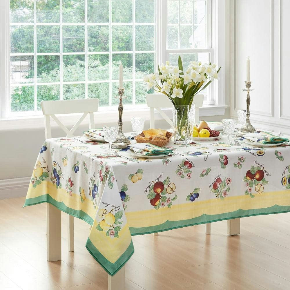 French Garden Fleurence Water Resistant Tablecloth 60" x 102": $49.99