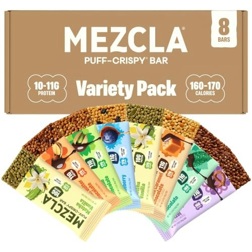 Mezcla Plant Based Protein Snack Bar Variety Pack 8-Count: $19.50 Mezcla Plant Based Protein Snack Bar Variety Pack 8-Count: $19.50