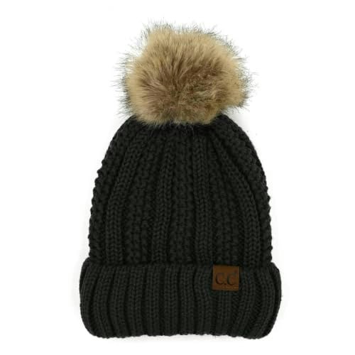 C.C Exclusives Fuzzy Lined Knit Pom Beanie Hat: $16.99 C.C Exclusives Fuzzy Lined Knit Pom Beanie Hat: $16.99
