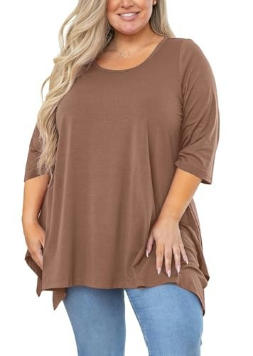 AusLook Women's Plus Size 3/4 Sleeve Tunic Top: $16.99 AusLook Women's Plus Size 3/4 Sleeve Tunic Top: $16.99