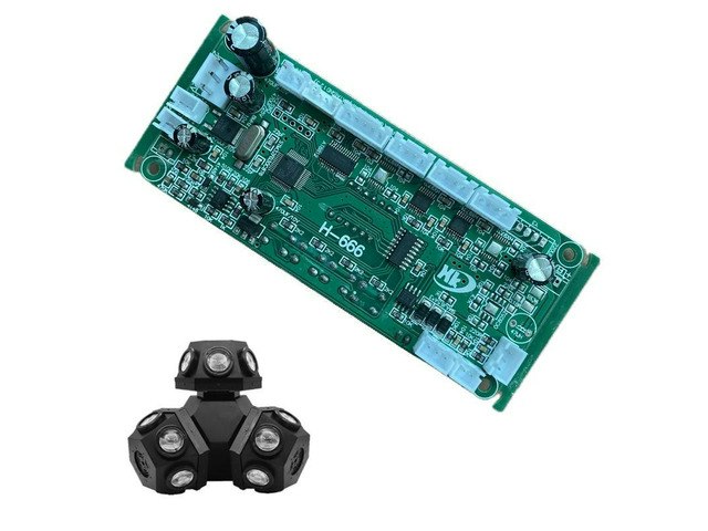 HK-666 18X10W 3-Head LED Moving Head Laser Light Motherboard: $48.40